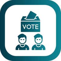 Voters Glyph Gradient Round Corner Icon vector