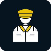 Pilot Glyph Two Color Icon vector