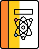 Science Book Filled Half Cut Icon vector