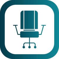 Chair Glyph Gradient Round Corner Icon vector