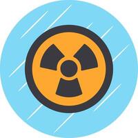 nuclear plano azul circulo icono vector