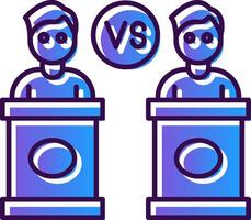 Debate Gradient Filled Icon vector