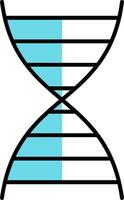 DNA Filled Half Cut Icon vector