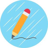 Pencil Flat Blue Circle Icon vector