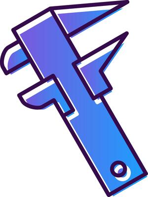 Caliper Gradient Filled Icon