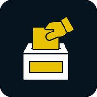 Voting Glyph Two Color Icon vector