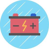 Battery Flat Blue Circle Icon vector