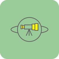 Astrophysics Filled Yellow Icon vector