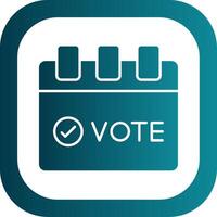 Elections Glyph Gradient Round Corner Icon vector