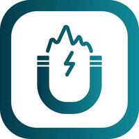 Electromagnetic Glyph Gradient Round Corner Icon vector