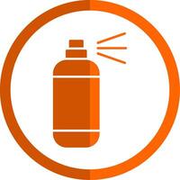 Spray Paint Glyph Orange Circle Icon vector