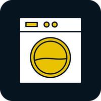 Laundry Machine Glyph Two Color Icon vector