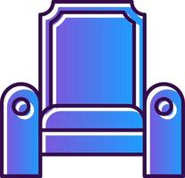 Throne Gradient Filled Icon vector