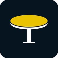 Round Table Glyph Two Color Icon vector