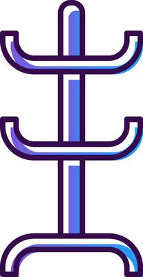 Coat Rack Gradient Filled Icon