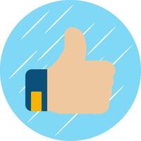 Good Feedback Flat Blue Circle Icon vector