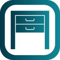 Side Table Glyph Gradient Round Corner Icon vector