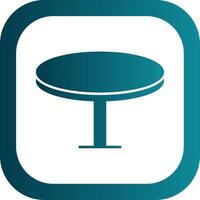 Round Table Glyph Gradient Round Corner Icon vector