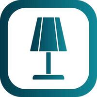 Table Lamp Glyph Gradient Round Corner Icon vector