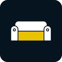 Sofa Glyph Two Color Icon vector