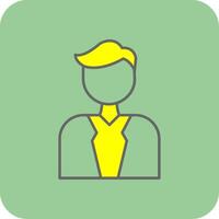 Groom Filled Yellow Icon vector
