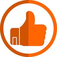 Good Feedback Glyph Orange Circle Icon vector