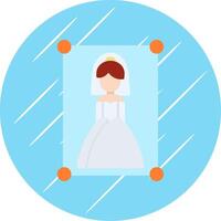 Wedding Photography Flat Blue Circle Icon vector