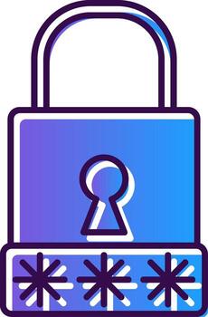 contraseña degradado lleno icono vector