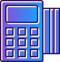 Pos Terminal Gradient Filled Icon vector