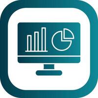 Dashboard Glyph Gradient Round Corner Icon vector
