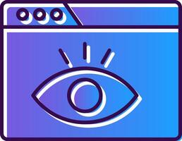 Visualization Gradient Filled Icon vector