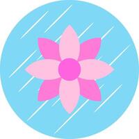 Dandelion Flat Blue Circle Icon vector