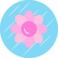 Clematis Flat Blue Circle Icon vector