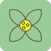 Wallflower Filled Yellow Icon vector