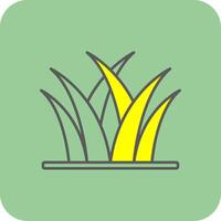 Grass Filled Yellow Icon vector