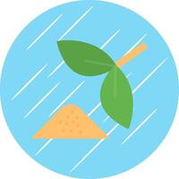 Herbal Flat Blue Circle Icon vector