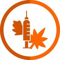 Medicine Glyph Orange Circle Icon vector