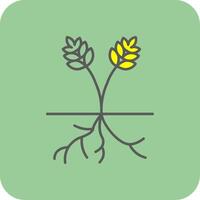 Root Filled Yellow Icon vector