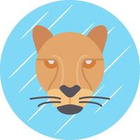 Cheetah Flat Blue Circle Icon vector