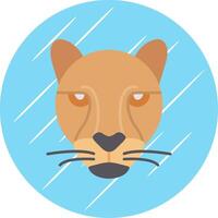 Cheetah Flat Blue Circle Icon vector