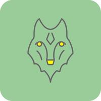 Wolf Filled Yellow Icon vector