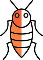 Insect Filled Half Cut Icon vector