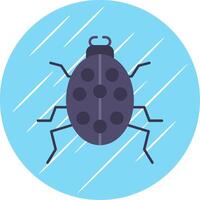 Beetle Flat Blue Circle Icon vector