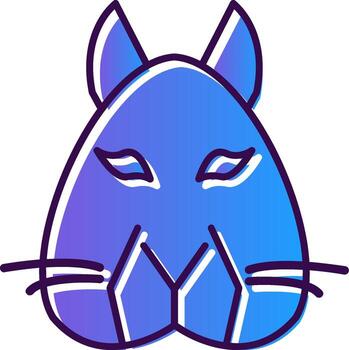 Squirrel Gradient Filled Icon vector