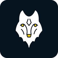 Wolf Glyph Two Color Icon vector
