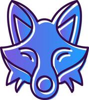 Fox Gradient Filled Icon vector