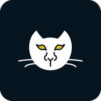 gato glifo icono de dos colores vector