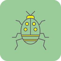 Bug Filled Yellow Icon vector