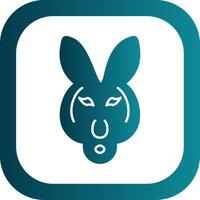 Kangaroo Glyph Gradient Round Corner Icon vector