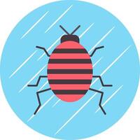 Bug Flat Blue Circle Icon vector